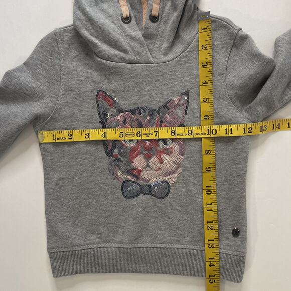 Eat Ants By Sanetta Soft Sequin Cat Hoodie Sweatshirt Size 3-4 98cm - Picture 7 of 10